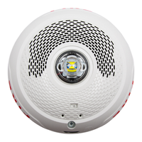 System Sensor SPSCWLED L-Series Indoor Speaker Ceiling-Mounted LED Strobe, "FIRE", White