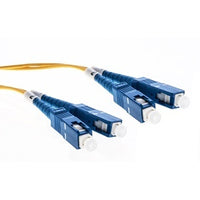 Cleerline 3DOS2SCSC03M-UPC XD Series Bend Performance Duplex Patch Cable, SC/UPC-SC/UPC, OS2, 3.0 mm Riser, Yellow, (3M) 9.8'