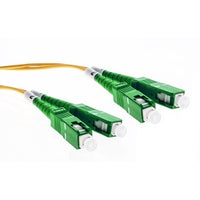 Cleerline 3DOS2SCSC05M-APC XD Series Bend Performance Duplex Patch Cable, SC/APC-SC/APC, OS2, 3.0 mm Riser, Yellow, (5M) 16.4'