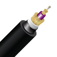 Cleerline 12ACS50125OM4PE-B SSF OM4 Armored Direct Burial Micro-Distribution LT Cable, 12-Strand, PE/OSP/Burial, 50/125, Black