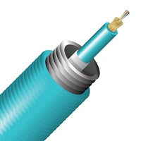 Cleerline 12IAD50125MOM3P-B SSF Interlocking Armored Micro-Disribution LT Cable, 12 Strand, Plenum, 50/125, OM3, Aqua, Cut to Order