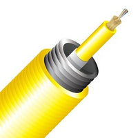 Cleerline 12IAD9125SMOS2P SSF Interlocking Armored Micro-Disribution LT Cable, 12 Strand, Plenum, 9/125, G657 A2/B2 OS2, Yellow, Spool, 1000'