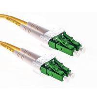 Cleerline 3DOS2LCLC0.5M-APC XD Series Bend Performance Duplex Patch Cable, LC/APC-LC/APC, OS2, 3.0 mm Riser, Yellow, (0.5M) 1.6'