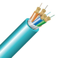 Cleerline 4B50125OM3R SSF Breakout Cable, 4 Strand, Riser, 50/125, OM3, Aqua, Spool, 1000'