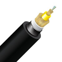 Cleerline 6ACS9125OS2PE-B2K SSF Armored Direct Burial Micro-Distribution LT Cable, 6 Strand, PE/OSP/Burial, 9/125, G657 A2/B2 OS2, Black, Spool, 2000'