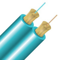 Cleerline D50125MOM3R-500 SSF Duplex Cable Riser, 50/125, OM3, Aqua, Spool, 500'