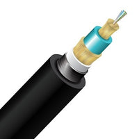 Cleerline TD006M3D9BN BendSafe Armored Direct Burial Distribution TB Cable, 6 Strand, PE/OSP/Burial, 50/125, OM3, Black, Spool, 1000'