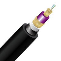 Cleerline TD006M4D9BN BendSafe Armored Direct Burial Distribution TB Cable, 6 Strand, PE/OSP/Burial, 50/125, OM4, Black, Spool, 1000'