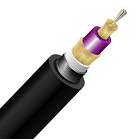 Cleerline TD012M4D9BN-B BendSafe Armored Direct Burial Distribution TB Cable, 12 Strand, PE/OSP/Burial, 50/125, OM4, Black, Cut to Order