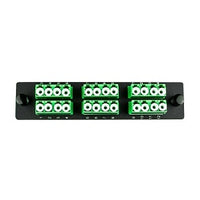 Cleerline SSF-LC24-SM-OS2-APC Adapter Plate, 24 Fiber, Quad, LC/APC, 9 µm OS2, Green