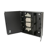 Cleerline SSF-MWM-SPLIT-WL-E4 Medium, Empty wall mount with split metal door, with one lock/key. Fits 4 LGX adapter plates.