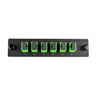Cleerline SSF-SC06-SM-OS2-APC Adapter Plate, 6 Fiber, Simplex, SC/APC, 9 µm OS2, Green