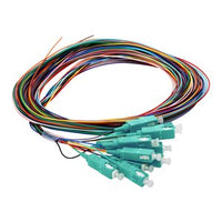 Cleerline PT-SC12-MM-3M Fiber Optic Pigtail Set, 12-Fiber OM4, Simplex SC/UPC to Blunt, 900 µm Buffered, (3.0m) 9.8'