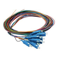 Cleerline PT-SC12-SM-3M Fiber Optic Pigtail Set, 12-Fiber OS2, Simplex SC/UPC to Blunt, 900 µm Buffered, (3.0m) 9.8'