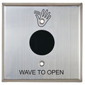 Camden CM-336/41SWL1 SureWave Battery Powered, 915Mhz. Wireless Touchless Switch, Double Gang, Stainless Steel Faceplate, Hand Icon & Wave to Open Graphics, with Lithium Batteries