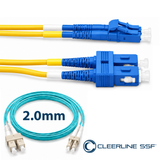 Cleerline CTG-S4E-02LUSU-20m SSF™ OM4 LC/UPC-SC/UPC Patch Cord 2.0mm 20m