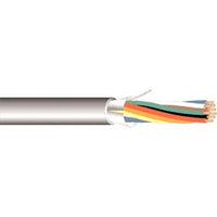 West Penn D4851GY1000 24/2 Stranded Braided Shielded Data Control Cable, Overall 100% Aluminum Foil 90% Tinned Braid, CM, 1000' (304.8m) Reel, Gray