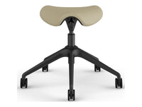Humanscale F500GCL11FSKNSC Freedom Active Pony Stool with Bar Height Cylinder - Mineral Corvara Leather