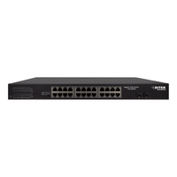 DITEK DTK-SW24PL 24-Port Gigabit Ethernet PoE+ Switch, SFP Ports and LCD Screen Passes