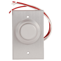 Dortronics W5287-P23DA 5287 Series DPST-Pneumatic Timer 2-60 s Adjustable 1-Gang Switch Plate, Clear Aluminum Anodized
