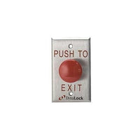 DynaLock 6290-US10B-NR-LED Single Gang "PUSH TO EXIT" Palm Switch, Bi-Color LED