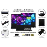 Elite Screens F110NWX2 EZCinema 2 Manual Floor Projection Screen, Polyurethane