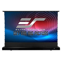 Elite Screens FTE122H3 Kestrel Tab-Tension 3 Series Electric Floor-Rising Projection Screen, CineWhite Screen Material, 122", Matte White