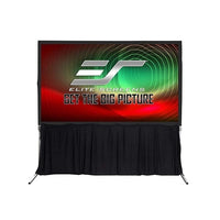Elite Screens LPS123H-SBCLR16 Portable Indoor Ceiling Ambient Light Rejecting Screen