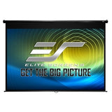 Elite Screens M80UWH Manual Series 80" Pull-Down Projection Screen, 16:9 Aspect Ratio, Matte White