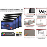 Elite Screens SKT100XHD5-E12 Saker Tab-Tension CLR-S CineGrey 5D 100" 16:9 4K/8K Ultra HD 12" Drop Motorized Projector Screen