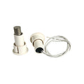Edwards Signaling 1076C-N Recessed Steel Door Magnetic Contact with Wire Leads, 3/8" Gap Size, SPDT, 3/4" Diameter, Single Pole-Double Throw, White