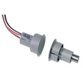 Edwards Signaling 1076D-G Recessed Steel Door Magnetic Contact with Wire Leads, 1" Diameter, DPDT, 1/2" Gap Size, Double Pole-Double Throw, Gray