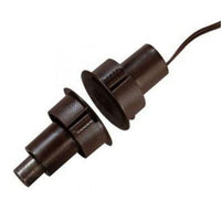Edwards Signaling 1076-M Recessed Steel Door Magnetic Contact with Wire Leads, 1" Diameter, SPDT, 1/2" Gap Size, Single Pole-Double Throw, Brown