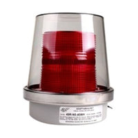 Edwards Signaling 49R-N5-40WH AdaptaBeacon 49 Series Flashing Light with Weatherproof Protective Dome, Red