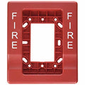 Edwards Signaling EG1RT-FIRE Genesis Trim Plate for Wall Mount, Horn/Strobes, 1-Gang to in. Box, Marked in.Fire in, Red