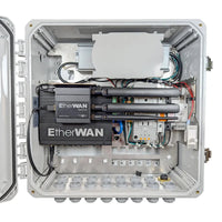 EtherWAN EASYPOE34X-PNC NEMA-Rated Indoor / Outdoor Polycarbonate Enclosure, 12-Port 10/100/1000BASE-T PoE (90W) + 4-Port 1/10G SFP+ Managed Switch