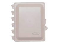 AccelTex ATS-00479 8x6x4 Polycarbonate Enclosure, Solid Door, Latch Lock, No Holes, Blank Back Plate