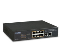 PLANET FSD-1008HP 8-Port 10/100 802.3at PoE+ + 2-Port Gigabit Desktop Switch