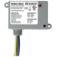 Functional Devices RIB01BDC Enclosed Relay 20A SPDT, Class Dry Contact Input, 120V AC Power Input