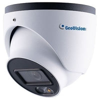 GeoVision GV-GEBN4800-2F 4MP Eyeball Dome IP Camera, H.265 Full Color AI-ISP Warm LED WDR Pro, 2.8mm