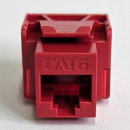 ICC IC107L6TRD CAT6 EZ Keystone Jack, 10-Pack, Red
