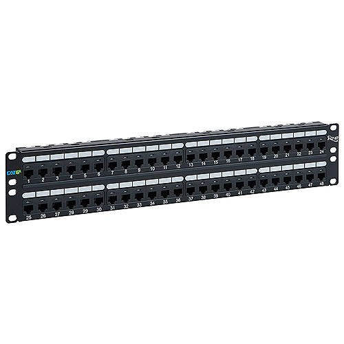 ICC ICMPP0486B AT6A UTP 48-Port Patch Panel in 110 Type, 2U RMS