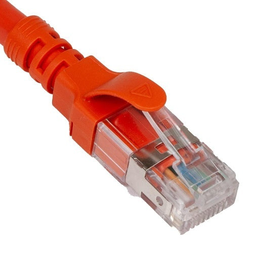 ICC ICPCSX01OR CAT6A Patch Cable, U/FTP, 1', 10-Pack, Orange