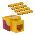 ICC IC107L6CYL CAT6 RJ45 Keystone Jack for EZ Style, 25-Pack, Yellow