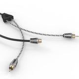 Level 3 RCA 100% Copper OFC Y Connector  2 FEMALE to 1 MALE - BLACK - RED