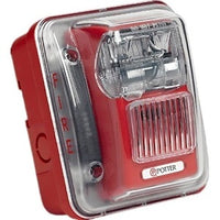 Potter HSLP-24PWW-WP Outdoor Horn Strobe, 75cd, 24VDC, Plain White, Weatherproof