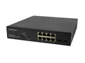 Lantronix SM8TAT2SA-DC Smart Managed Poe+ Switch, 8-PORT Gigabit Poe+, 2-PORT 100/1000 SFP, 48VDC Input