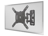 Sanus QSF210-B2 Small Full Motion TV Mount, dual-arm articulating, 13-39in
