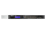 QNAP QGD-1600-8G-US 16-PORT 1GbE Switch with 2 RJ45 and SFP+ Combo Port with Intel Celeron J411 Processor and 8GB DDR4 RAM NAS