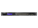 QNAP QGD-1600-8G-US 16-PORT 1GbE Switch with 2 RJ45 and SFP+ Combo Port with Intel Celeron J411 Processor and 8GB DDR4 RAM NAS